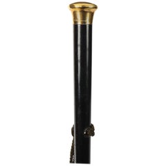 Early 20th Century George V Walking Cane Stick 9 Carat Gold Handle