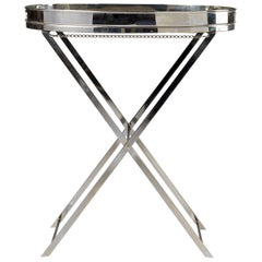 1980s Chrome Tray Table, Anonymous for Svenskt Tenn, Sweden