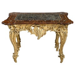 Rare 18th Century German Giltwood Centre Table