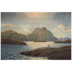Emanuel A. Petersen Upernavik, Greenland, Oil on Canvas