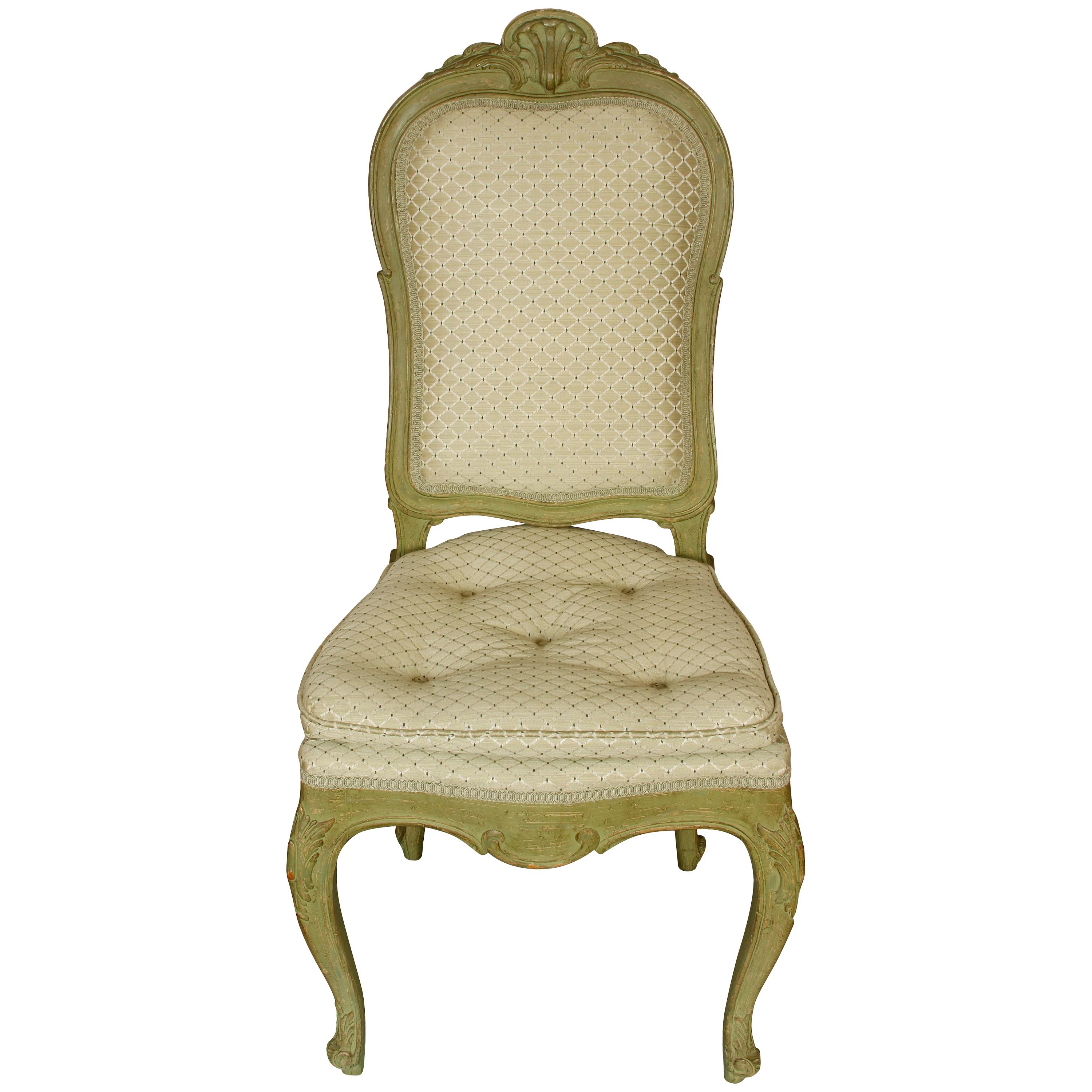 Four Carved Shell Back Dining Chairs