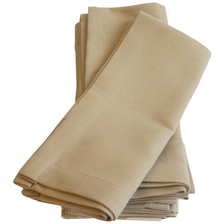 Beige Cotton Napkins For Sale at 1stdibs