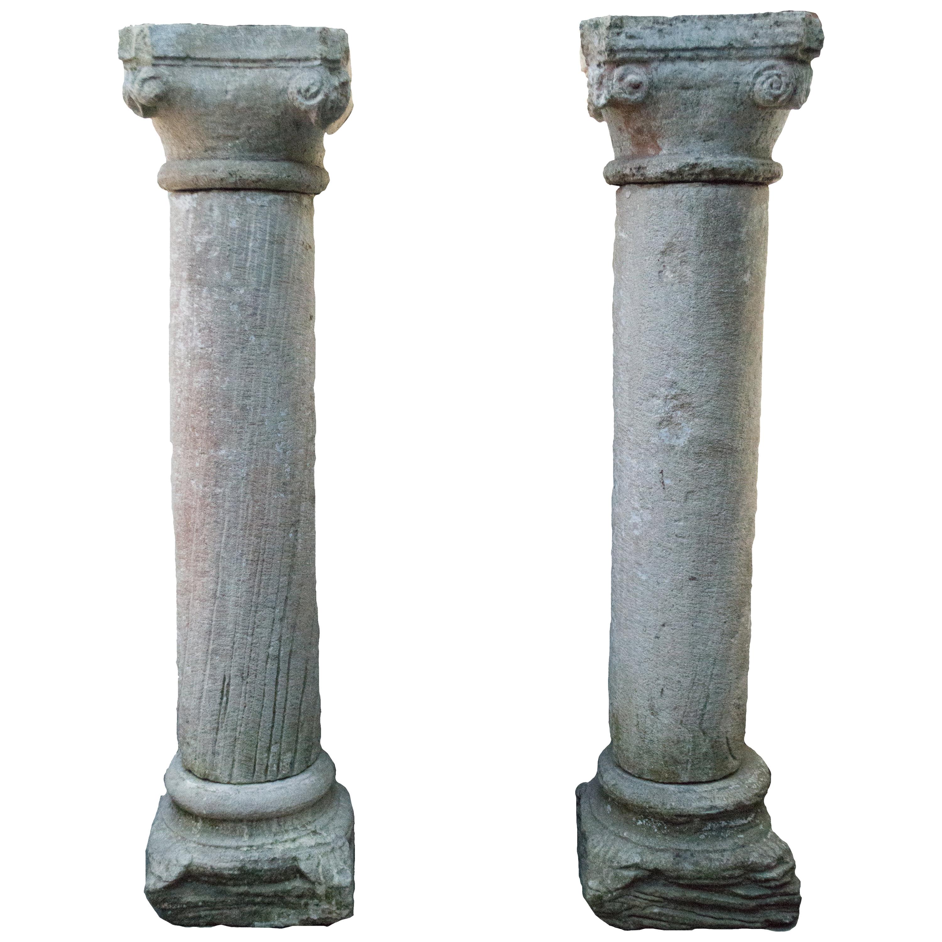 18th Century, Anglo-Indian Stone Columns