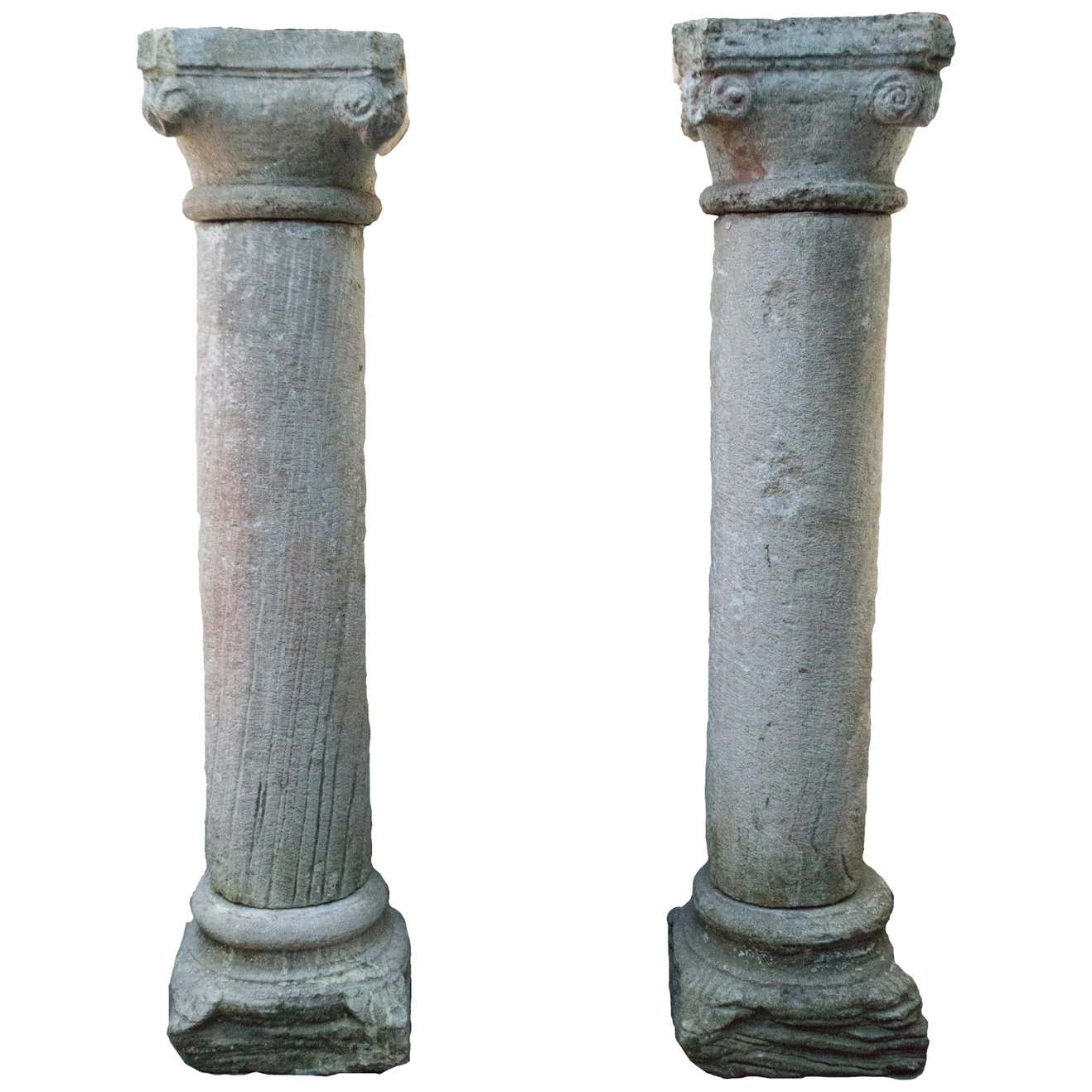 18th Century, Anglo-Indian Stone Columns For Sale at 1stDibs