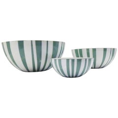 Cathrineholm 3 Stripes Nesting Stacking Bowls, Grete Prytz Kittelsen, Norway MCM