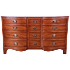 Used Heritage Henredon Inlaid Mahogany Twelve-Drawer Long Dresser