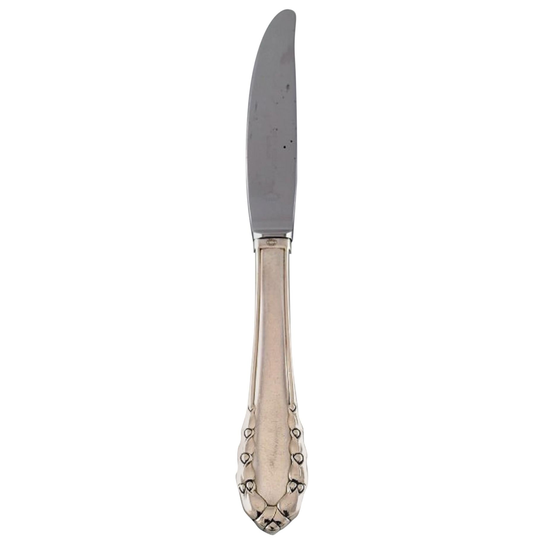 Georg Jensen "Lily of the Valley" Dinner Knife in Sterling Silver For Sale