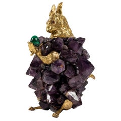 Vintage Amethyst Cluster Squirrel by Antony Redmile