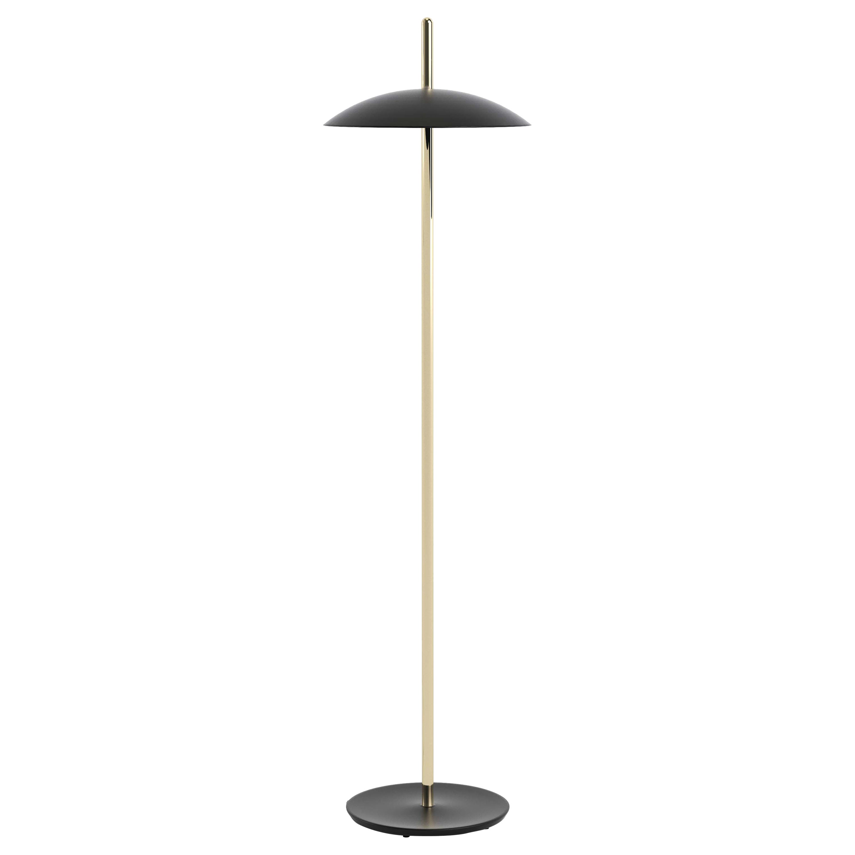 Black X Brass Signal Floor Lamp from Souda, Made to Order