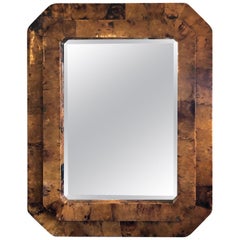 Duel Tiered Lacquered Tortoise Shell Mirror