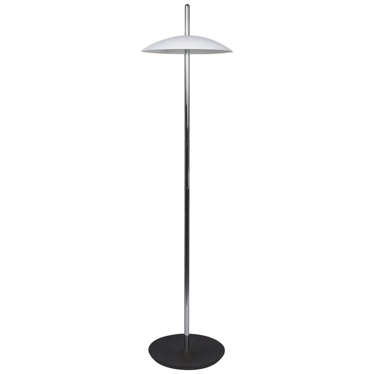 Customizable White and Nickel Signal Floor Lamp from Souda, Made to