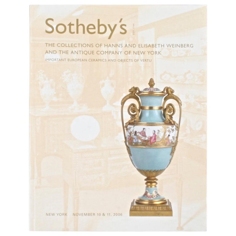 Sotheby's the Collections of Hanns and Elisabeth Weinberg & the Antique Company For Sale