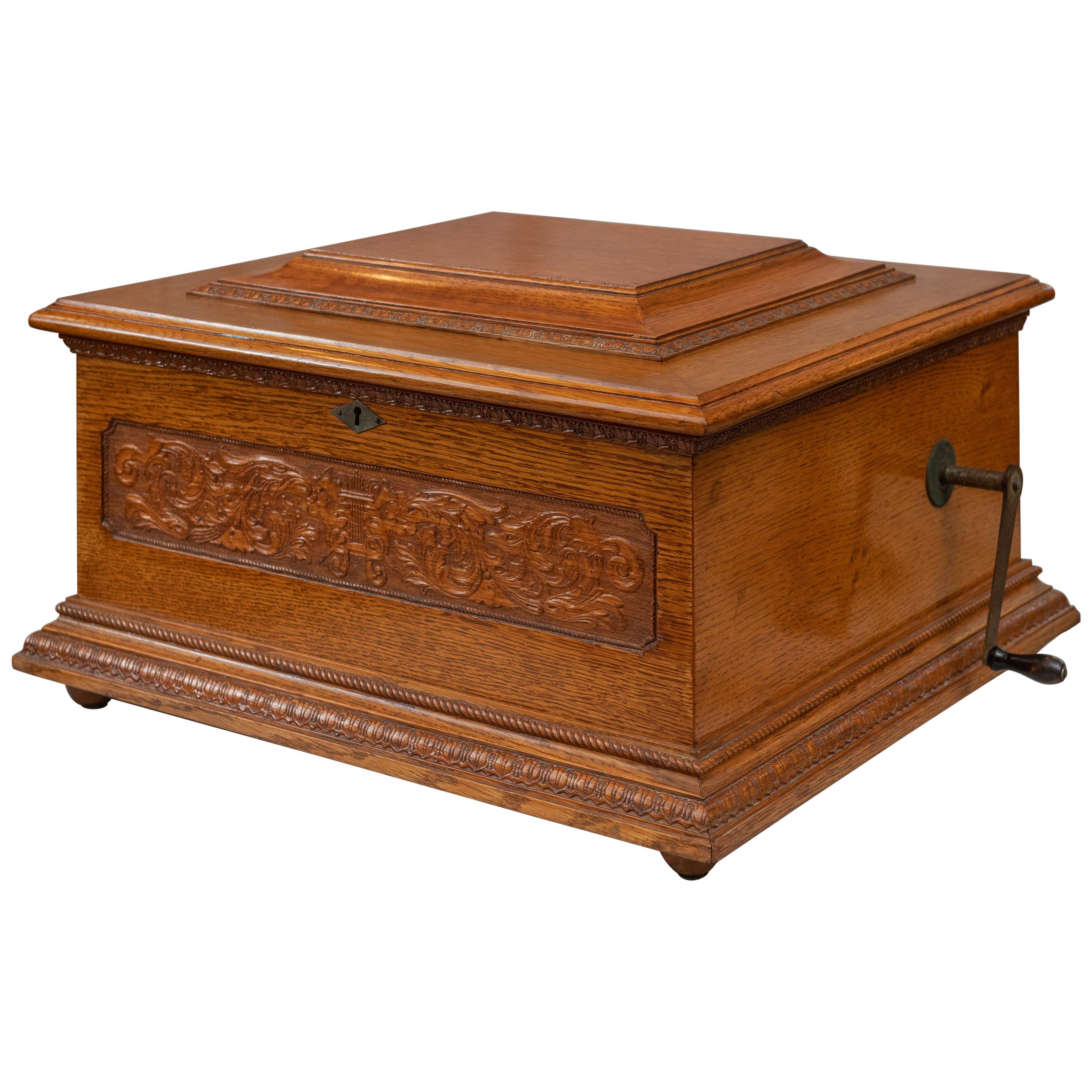 Olympia Music Box in Oak Case