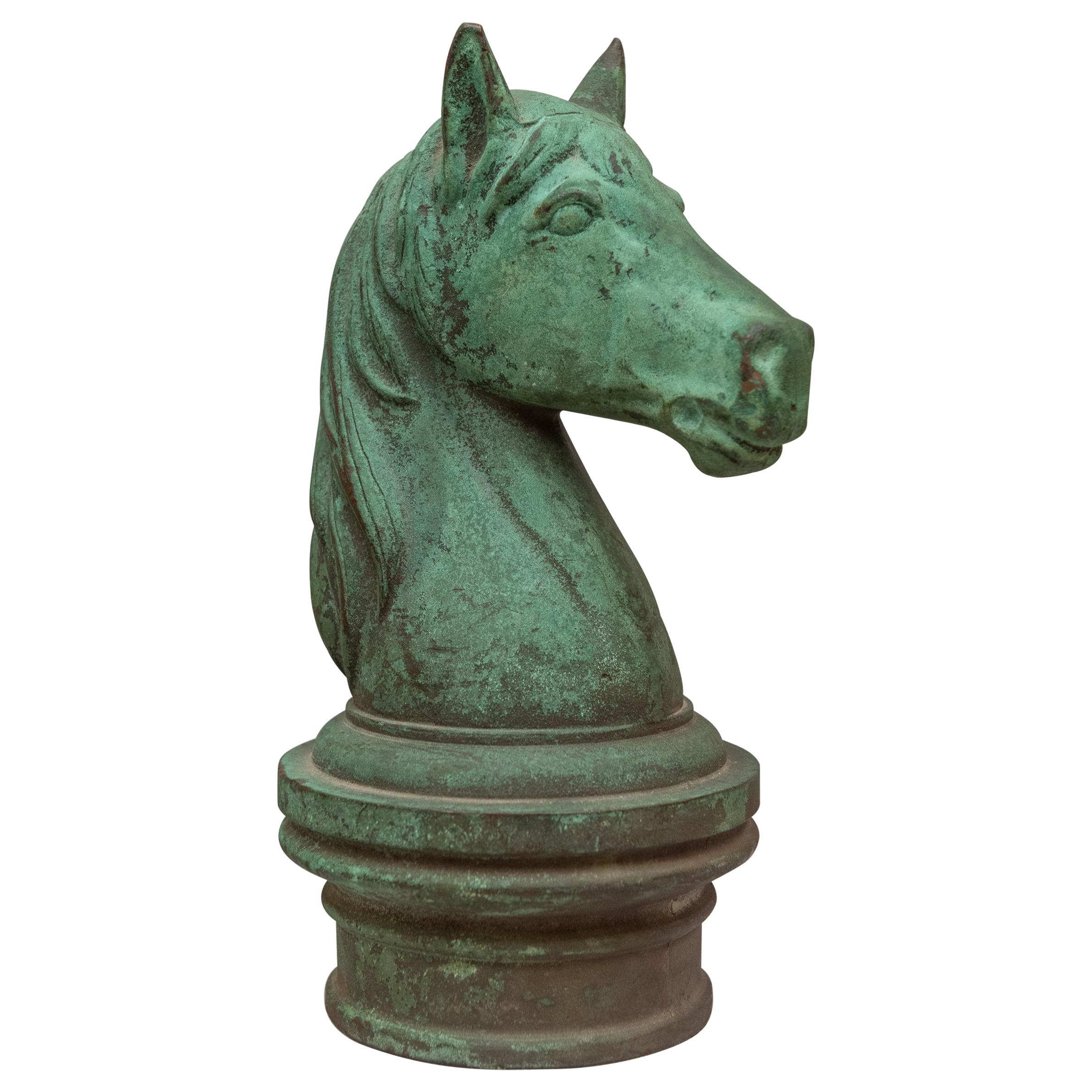 Bronze-Pferdenkopf aus dem Palace Hotel San Francisco