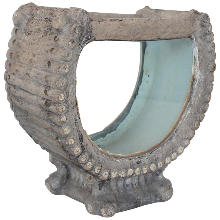 Antique Victorian Faux Bois Fish Bowl or Terrarium by Jacob C. Cassel