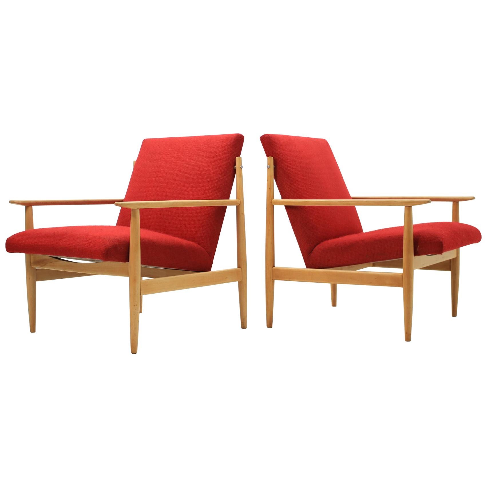 Paar von zwei Sesseln, 1960er Jahre