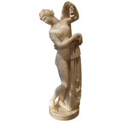 Carved Alabaster Statue of “Venus Genetrix” by E. Battiglia