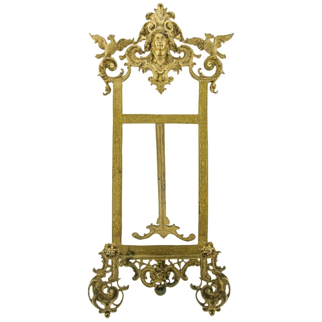 Rococo Style Bronze Table Easel Book Stand