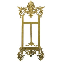 Chevalet de table en bronze de style rococo:: support de livre