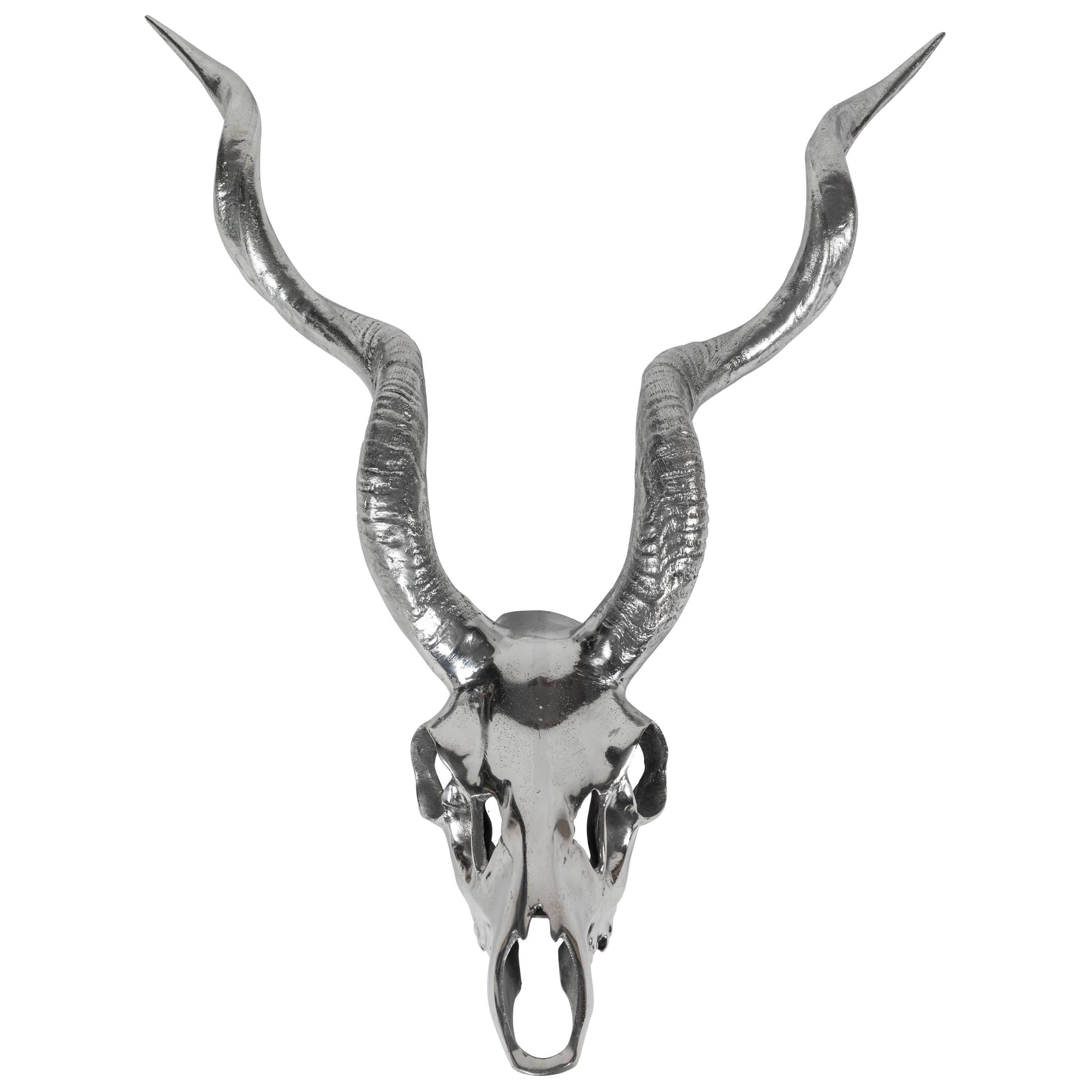 Hanging Sculpture of a Kudu Antelope Skull by Arthur Court
