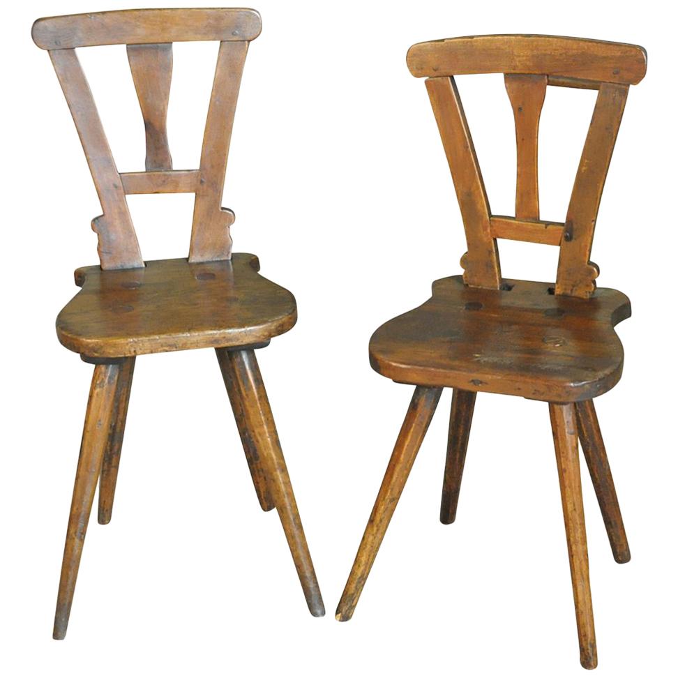 Pair of Diminutive 19th Century French Side Chairs