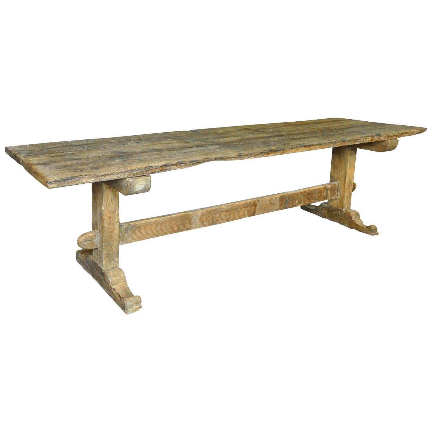 French Primitive Farm Table 4 For Sale on 1stDibs