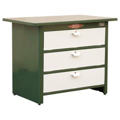 Vintage 1960s Tool Cabinet by Nuarc Graphic Arts Equipment, Refinished in Army Green