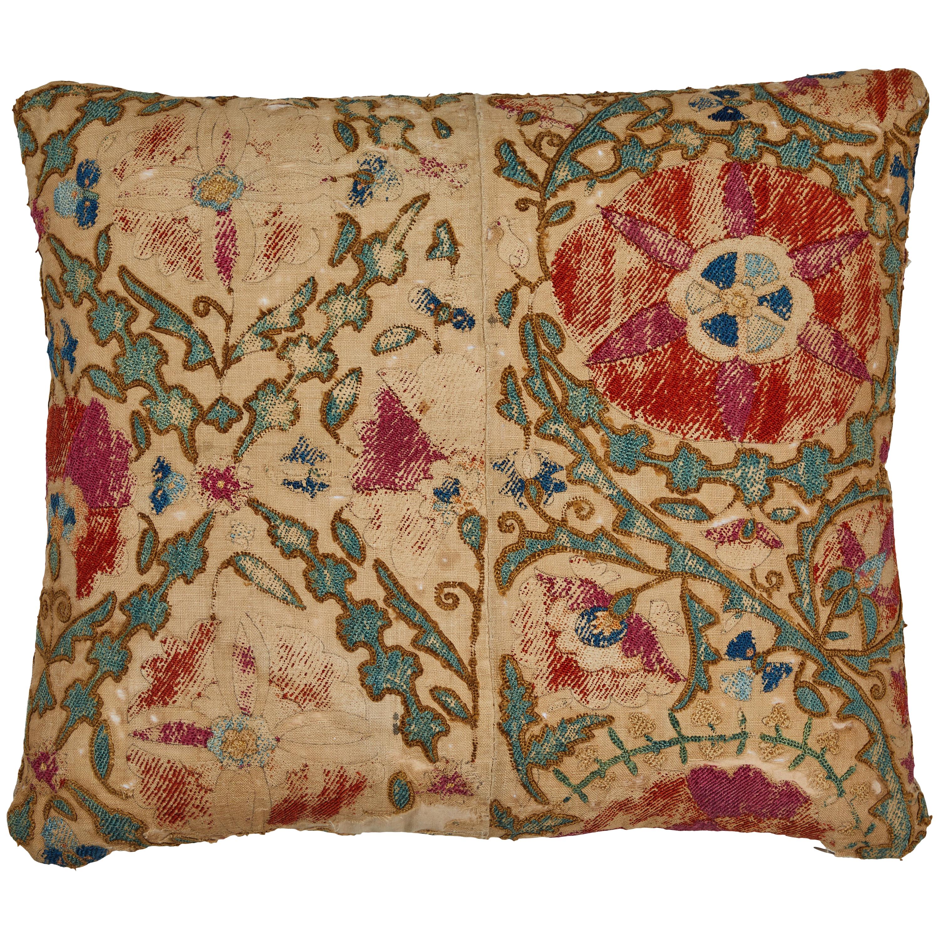 Antique Suzani Pillow For Sale