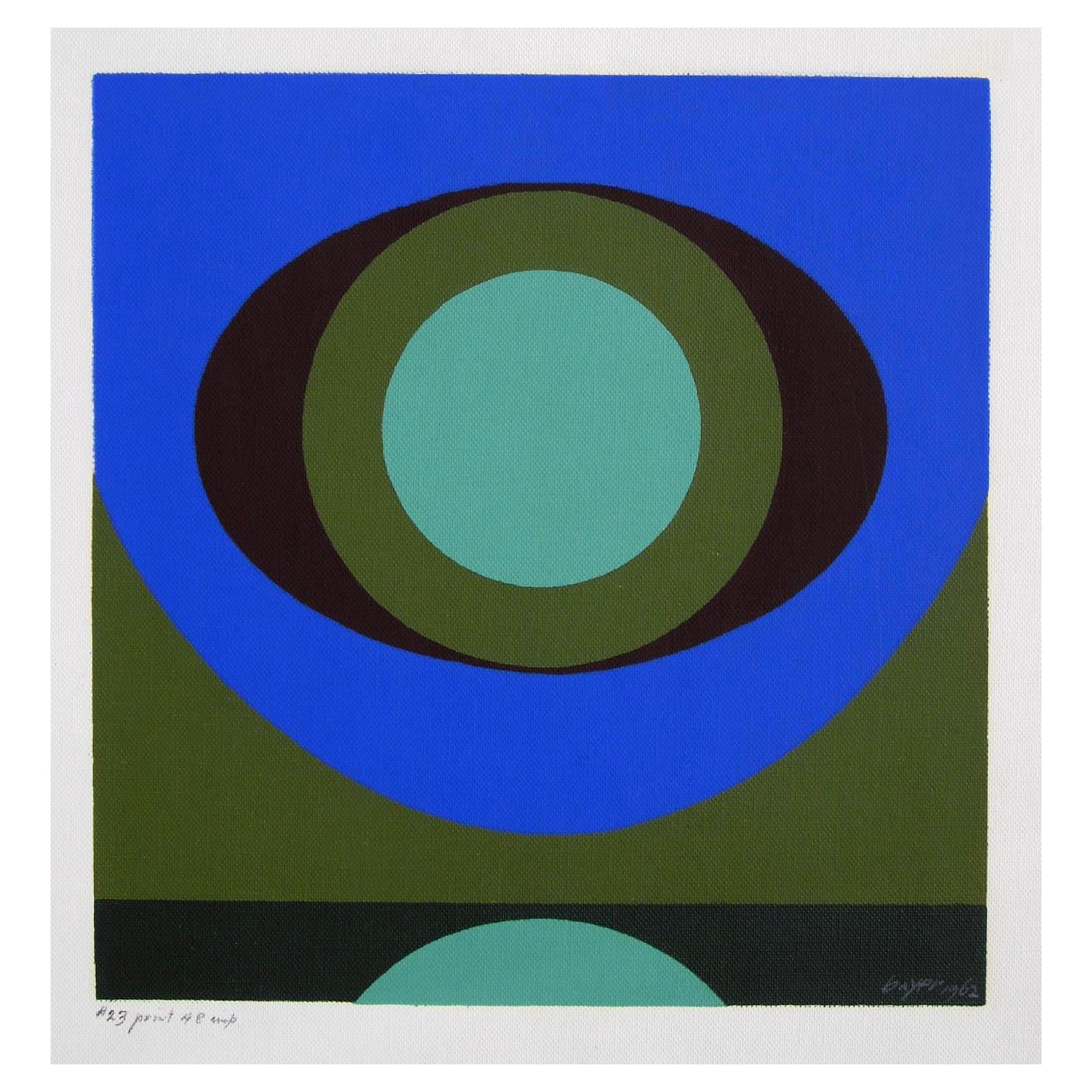 Herbert Bayer Abstract Original Hand Signed Serigraph, 1962