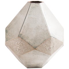 'Meteor 02' Large Ceramic Vase with Ivory and Textured Glazes