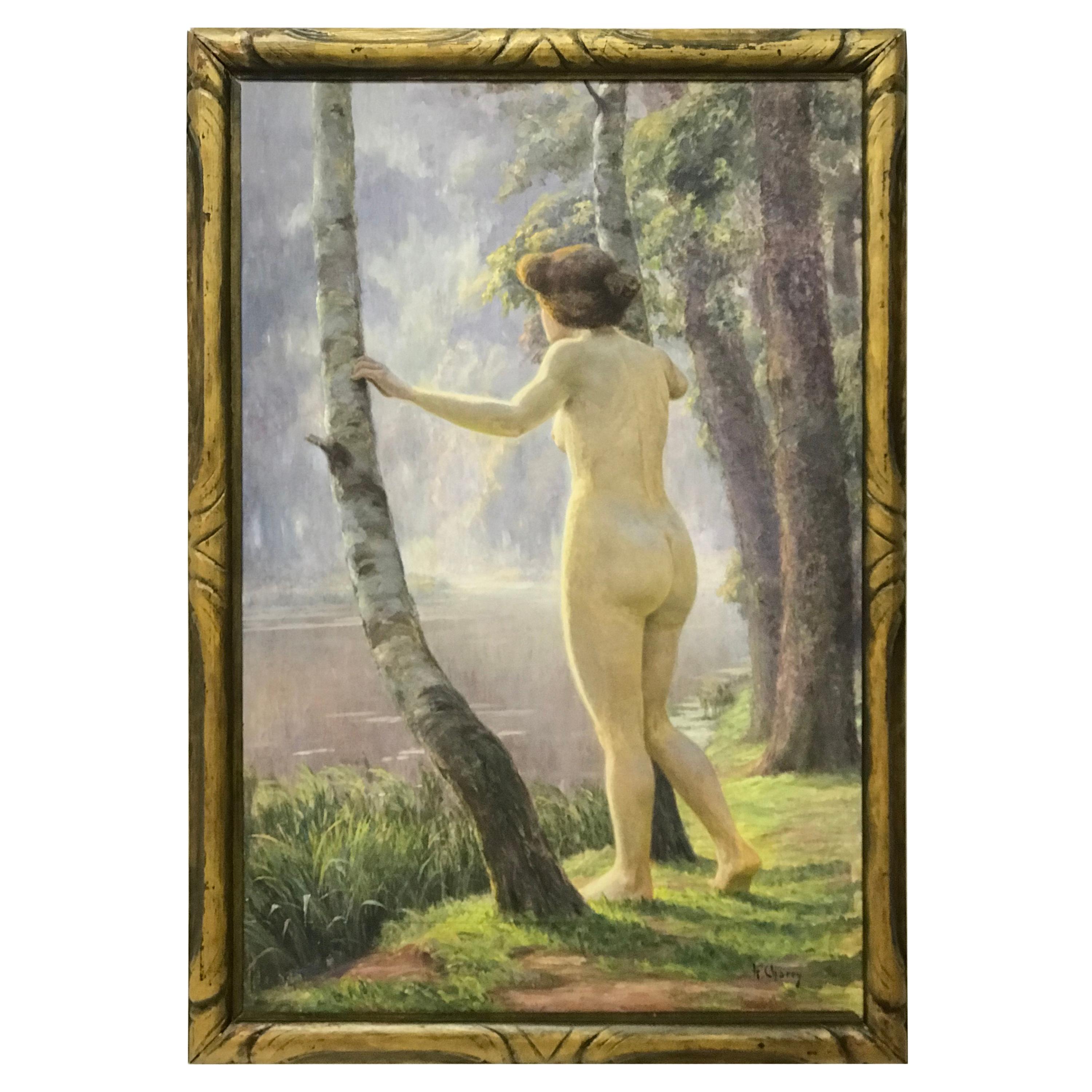 H. Charry, “By The Lake”, 1930 Painting For Sale