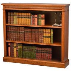 Victorian Walnut Open Bookcase