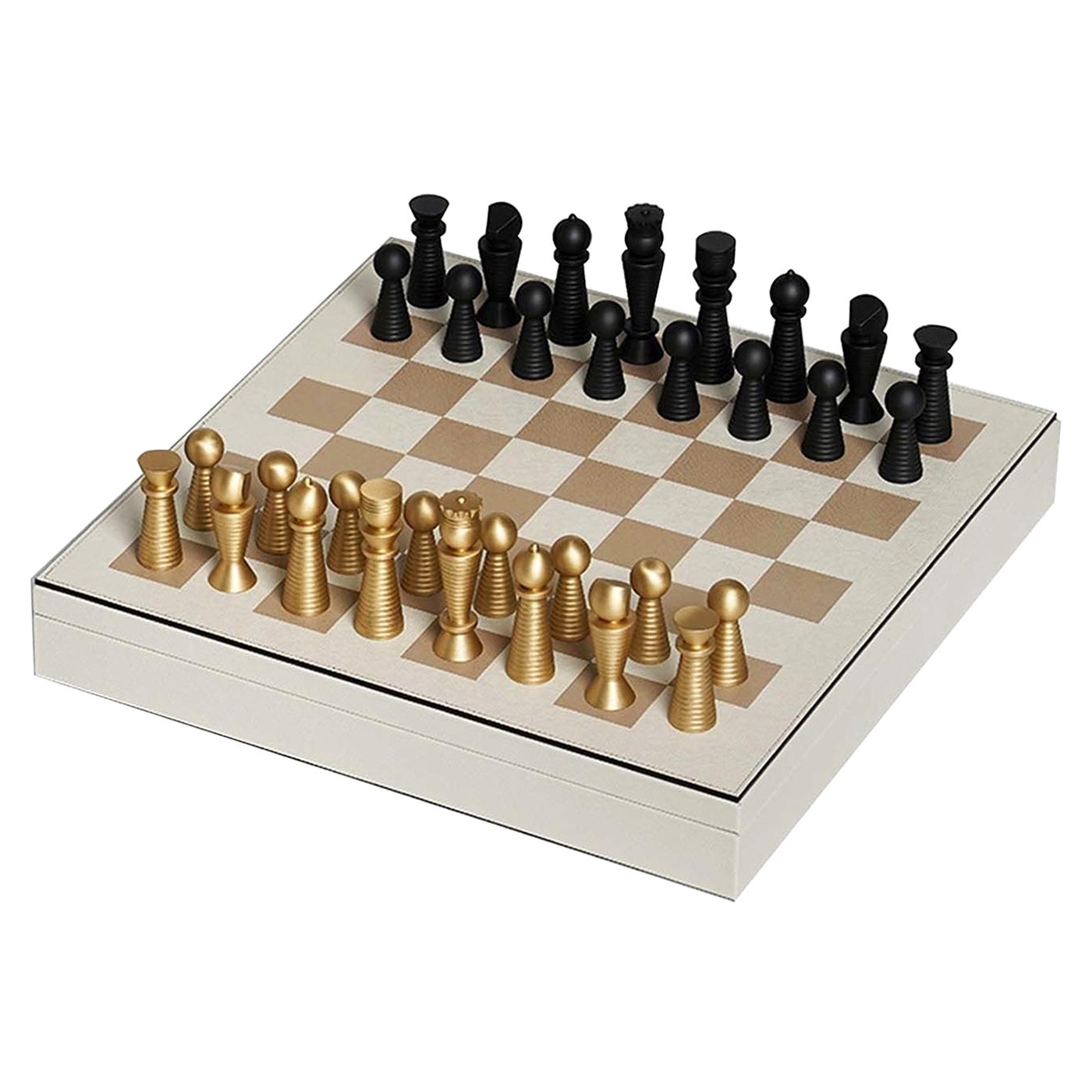White Leather Chessboard For Sale