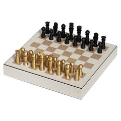 White Leather Chessboard