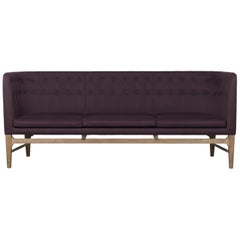 Arne Jacobsen Mayor Sofa in Purple Fabric for &Tradition, Denmark