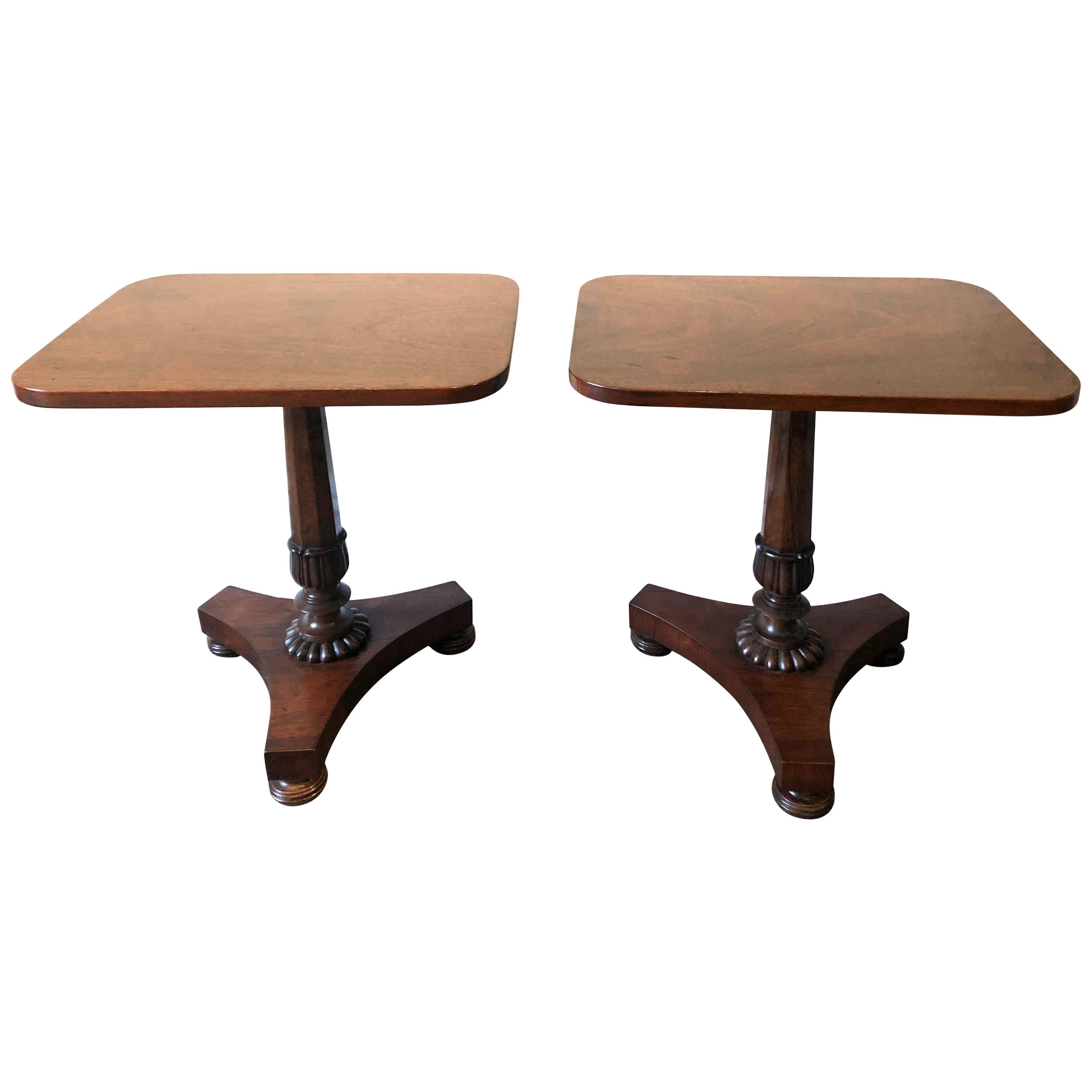 Side Tables, Mahogany, Pair of William IV circa 1835  For Sale