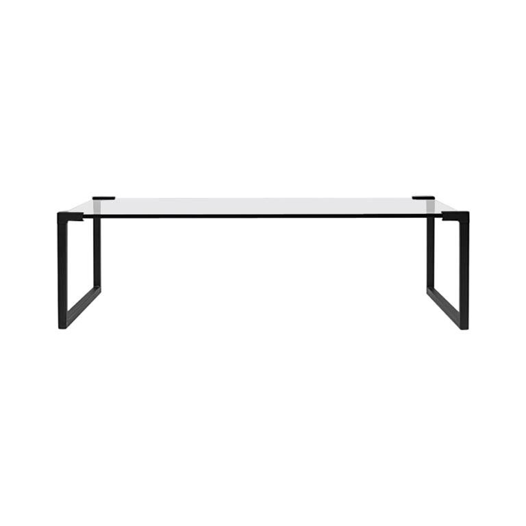 Coffee Table Charcoal Black Glass For Sale at 1stDibs