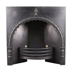 Beautiful Large Antique Ornate Victorian Arched Fireplace Register Grate