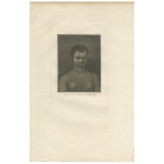 Antique Print of a Woman of New Caledonia by Cook, 1803