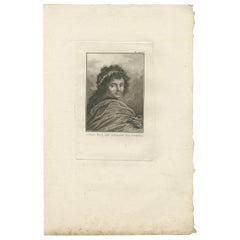 Antique Print of Woman of Ulietea, French Polynesia, by Cook, 1803