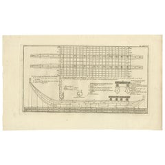 Antiker Plan von Britannia „Kross Section“ von Cook, 1803