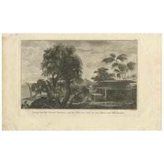 Antique Print of Huaheine by Cook, 1803