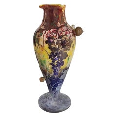  Daum Nancy "Vigne et Escargots" Glass Vase 