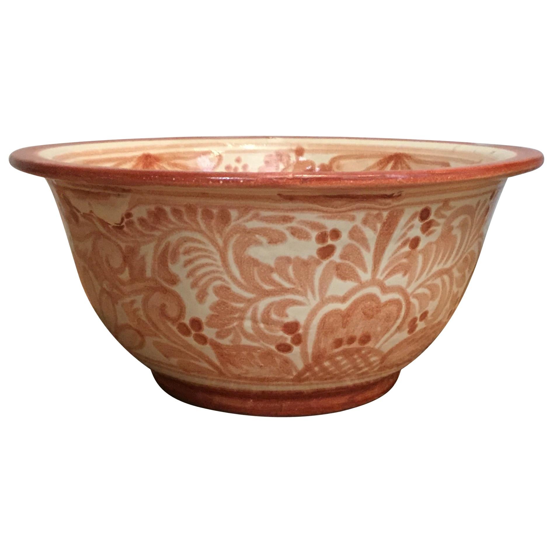 Spanish Ceramic Talavera Mexican Pottery Bowls For Sale