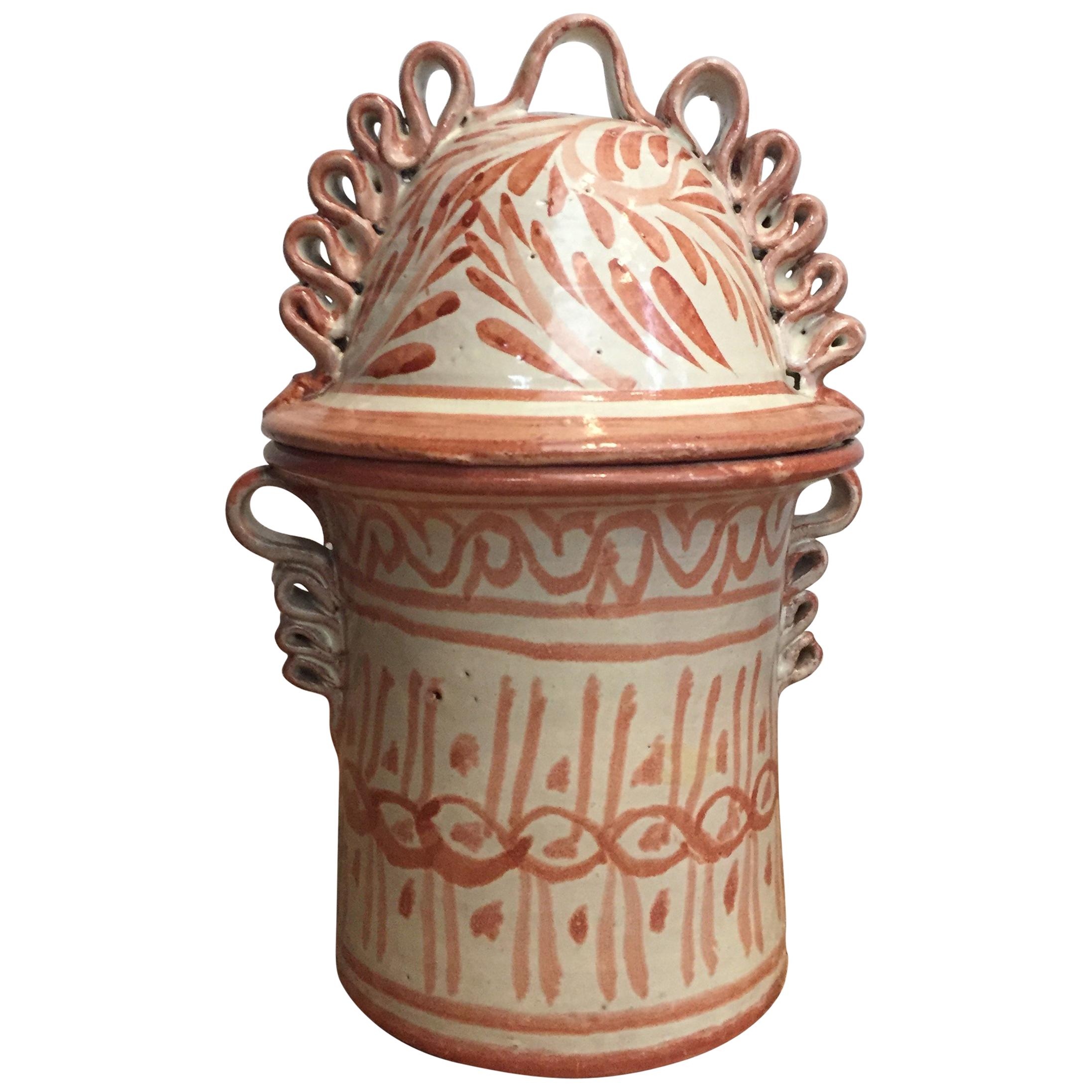 Spanish Ceramic Talavera Mexican Pottery Pot For Sale