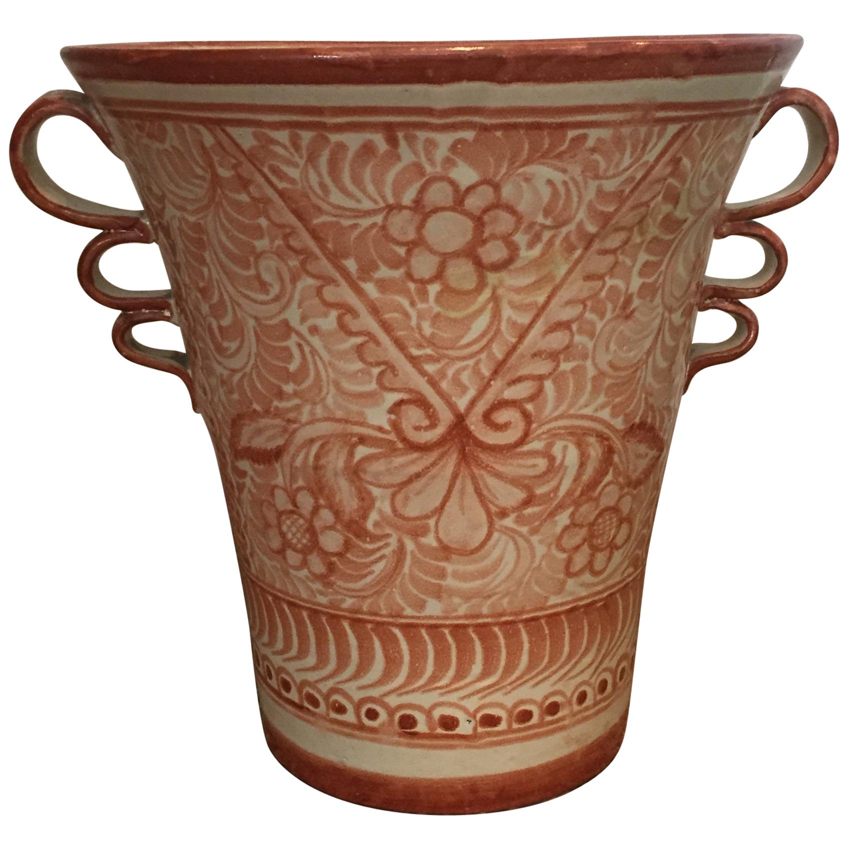 Spanish Ceramic Talavera Mexican Pottery Pot