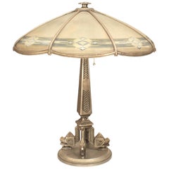 Antique American Art Deco '1920s' "Aztec Design" Table Lamp