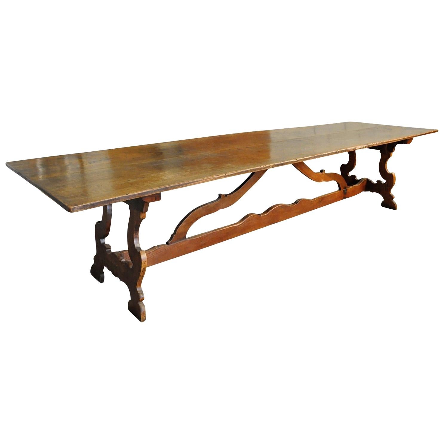 Exceptional and Grand Scale 18th Century Italian Dining Table