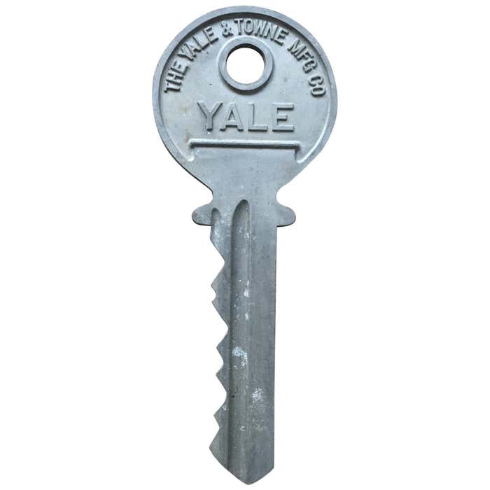 1940s Large Yale Advertising Key Trade Sign at 1stDibs | yale & towne ...