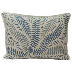 Vintage Batik Blue and White Bolster Decorative Pillow